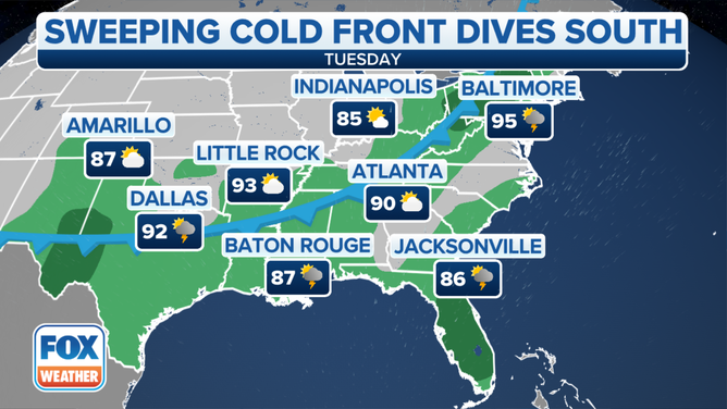 Tuesday southeast forecast