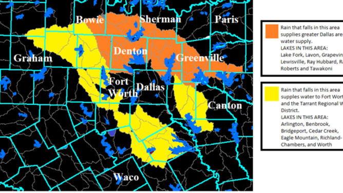 Dallas rain runoff map