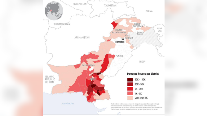 Pakistan damaged homes