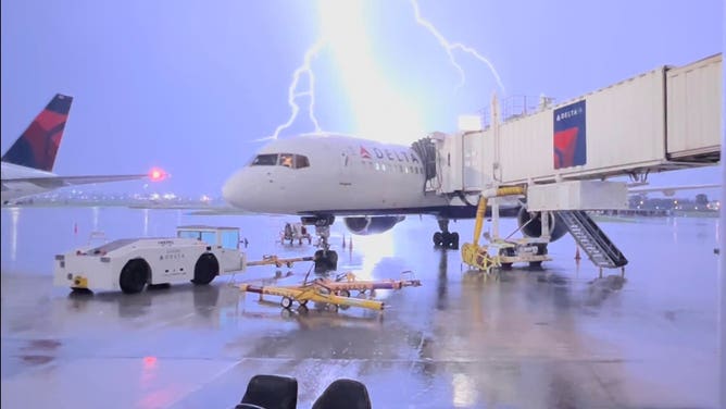Lightning does strike planes – but not in this stunning photo