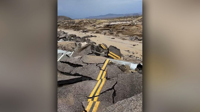 Flooded Road in Mojave NPS