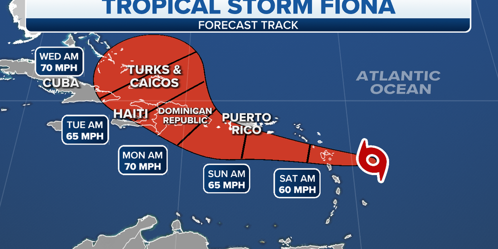 Tropical Storm Fiona approaching Caribbean islands; flooding, mudslides possible in Puerto Rico