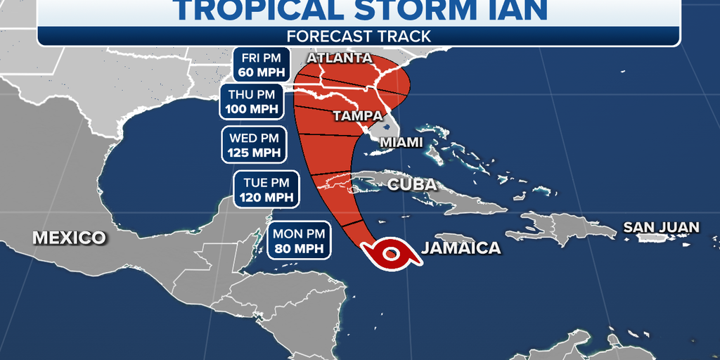 Tropical Storm Ian forecast to rapidly intensify into hurricane 