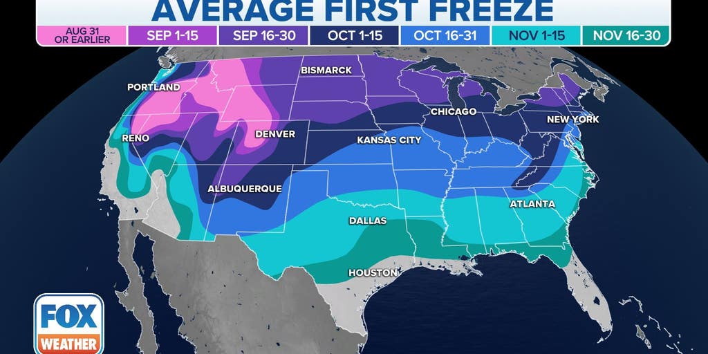 Here’s when to expect the first freeze of the season