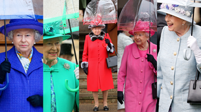A royal 'brolly': Queen's love of umbrellas sheltered her humble style