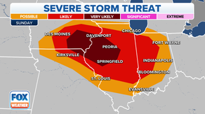 Severe thunderstorms with large hail, tornadoes possible in the Midwest on Sunday