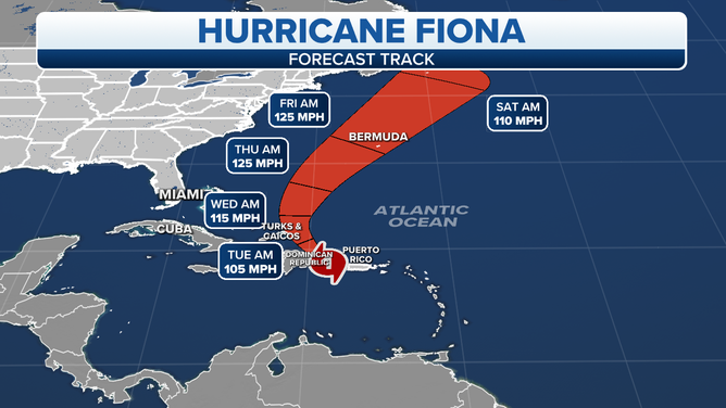 The latest Hurricane Fiona track as of 8 a.m.