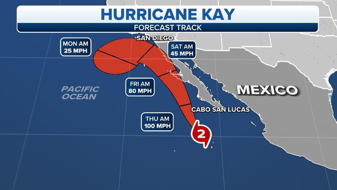 Hurricane Kay forecast cone