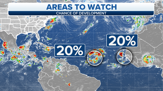 Two areas to watch in the Atlantic