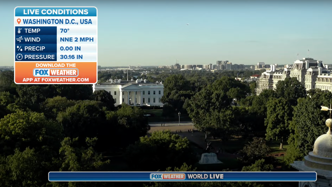 Livestream camera shows the White House on a sunny day