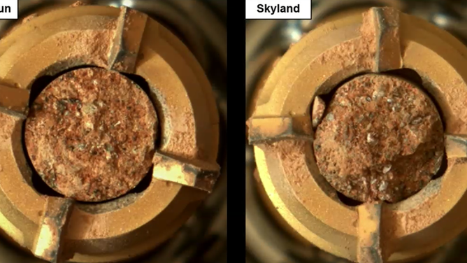 NASA'nın Mars sondası tarafından toplanan Mars kayalarının örnekleri.