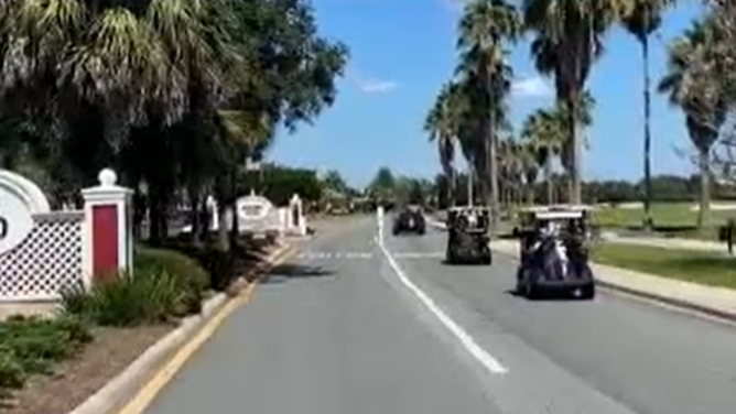 parade of golf carts