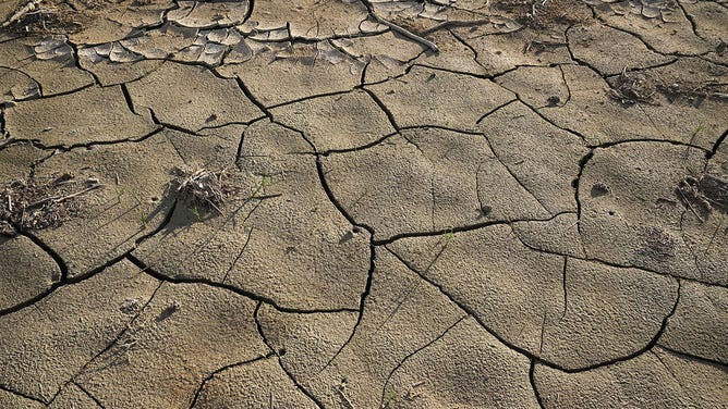 Dried lake bed in Utah in 2022