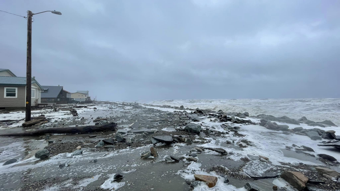 Storm damage in Nome, Alaska