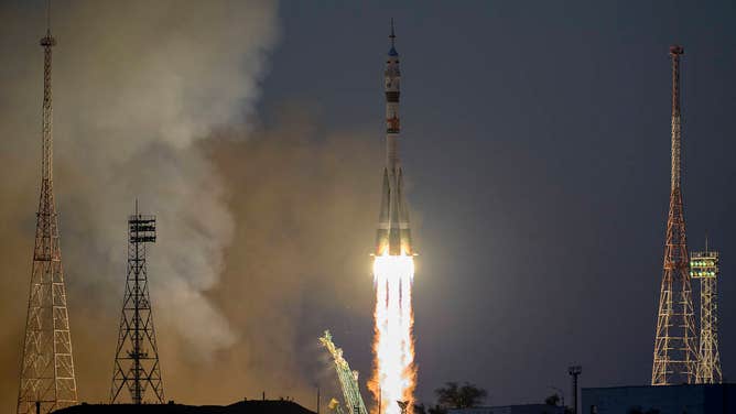 The Soyuz MS-22 rocket is launched to the International Space Station with Expedition 68 astronaut Frank Rubio of NASA, and cosmonauts Sergey Prokopyev and Dmitri Petelin of Roscosmos onboard, Wednesday, Sept. 21, 2022, from the Baikonur Cosmodrome in Kazakhstan. Rubio, Prokopyev, and Petelin will spend approximately six months on the orbital complex, returning to Earth in March 2023. 
