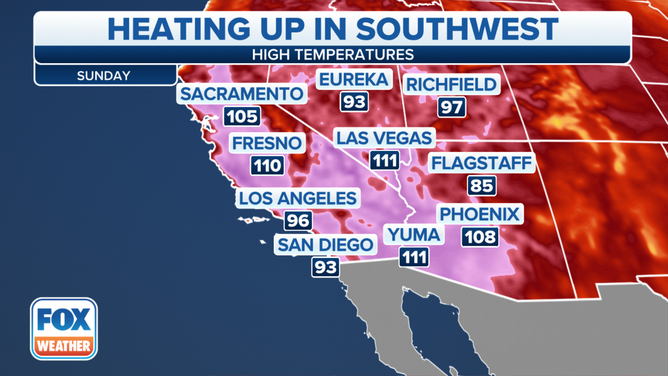 Sunday Forecast Highs