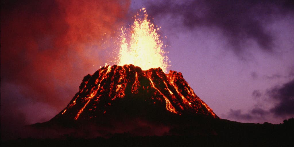composite volcano erupting