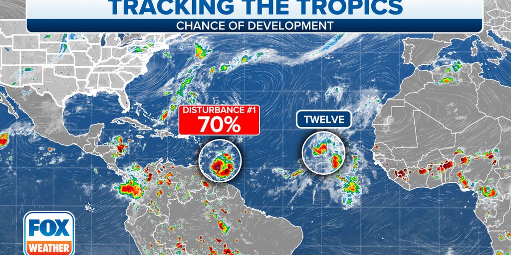 Atlantic tropical disturbance '91L' being watched as it approaches Caribbean