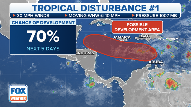 Caribbean Disturbance Showing Signs Of Organization | Fox Weather