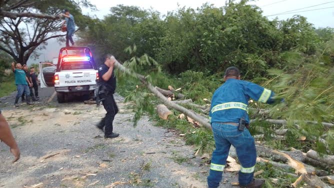 Hurricane Roslyn made landfall along Mexico's Pacific Coast early Sunday morning.