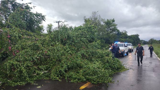 Hurricane Roslyn made landfall along Mexico's Pacific Coast early Sunday morning.