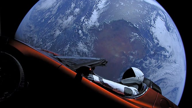 In a 2018 test flight of the Falcon Heavy rocket, SpaceX launched "Starman" in a cherry red Tesla Roadster, which continues to orbit the sun.