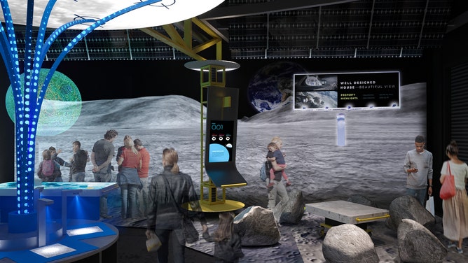 The Moonshot Museum Lunar Surface interactive exhibit in Pittsburgh.