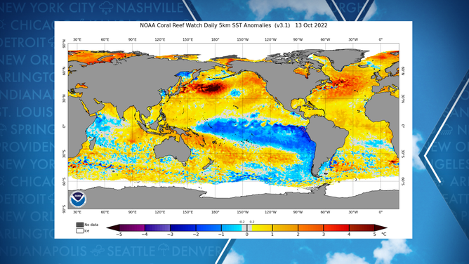 Water temperature anomalies