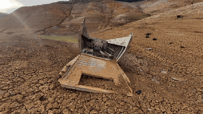 A 'ghost boat' was uncovered at the bottom of California's Shasta Lake when waters began to recede. The WWII-era boat will be restored and put on display at a museum in Nebraska