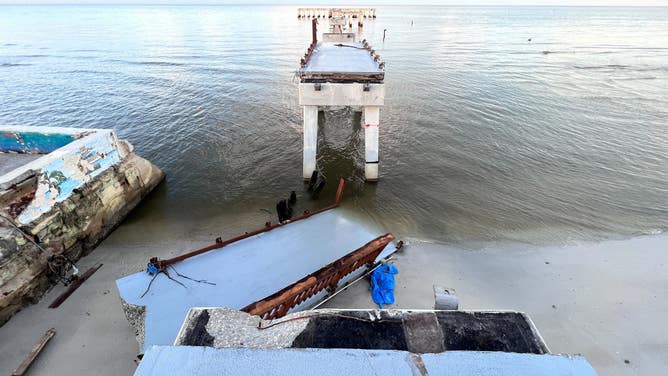 FOX Weather correspondent Robert Ray shows us the devastating scene in Fort Myers Beach after deadly Hurricane Ian made landfall in Southwest Florida at the end of September.