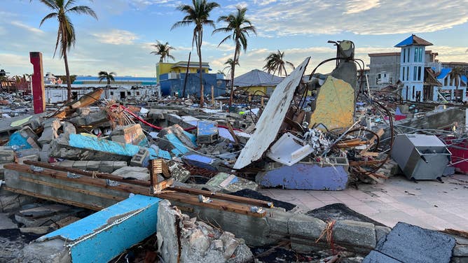 FOX Weather Correspondent Robert Ray shows us the devastating scene in Fort Myers Beach after the deadly Hurricane Ian made landfall in Southwest Florida in late September.