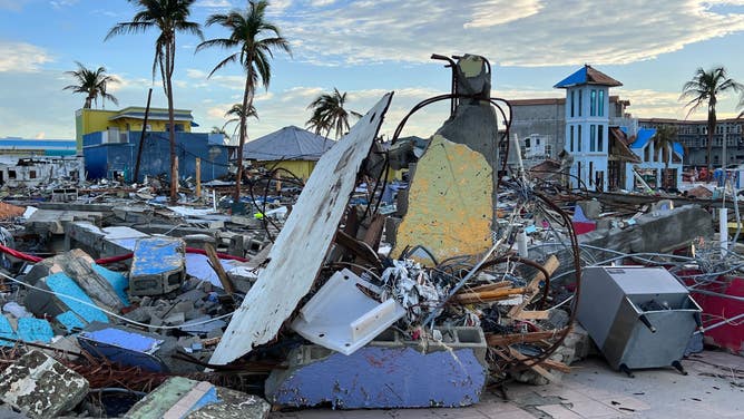 FOX Weather Correspondent Robert Ray shows us the devastating scene in Fort Myers Beach after the deadly Hurricane Ian made landfall in Southwest Florida in late September.