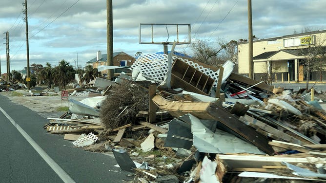 Damage caused by Hurricane Michael in 2018