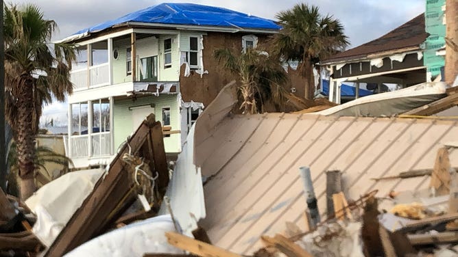 Damage caused by Hurricane Michael in 2018