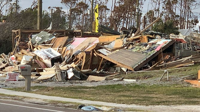 Damage from Hurricane Michael in 2018