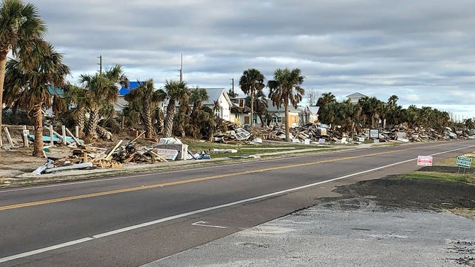 Damage from Hurricane Michael in 2018