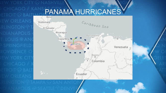 Panama hurricane map