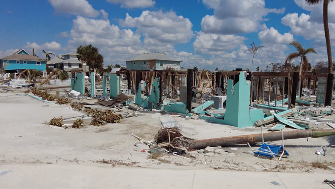 A shell of a building is what remains after Hurricane Ian swept through Fort Myers.