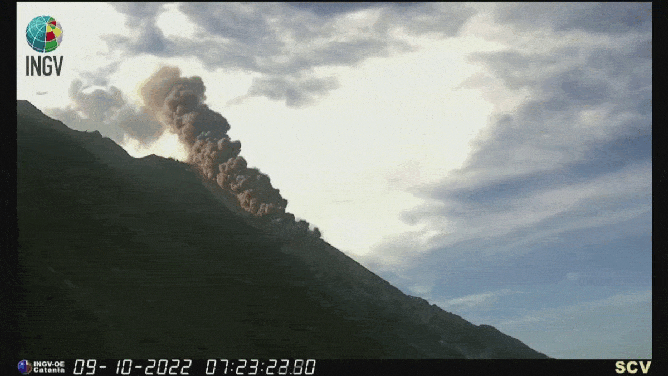A volcano on the Italian island of Stromboli erupted over the weekend sending a plume of smoke and ash thousands of feet into the air and causing a pyroclastic flow that reached the Tyrrhenian Sea.