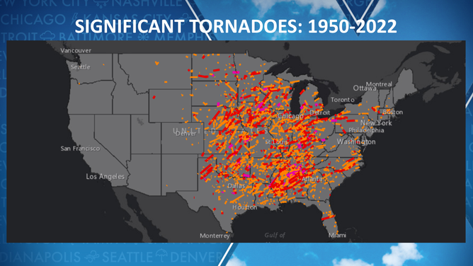 Tornado Count of EF-3 to EF-5 twisters