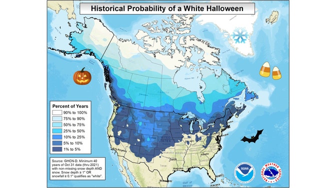 Chance of snow on Halloween