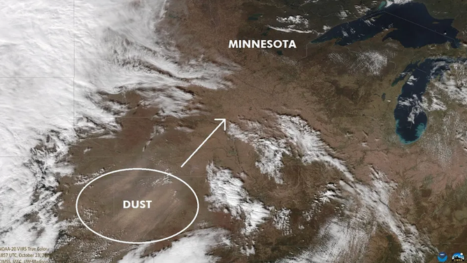 Dust on satellite