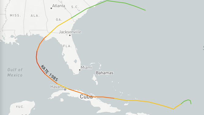 Hurricane Kate Track 1985