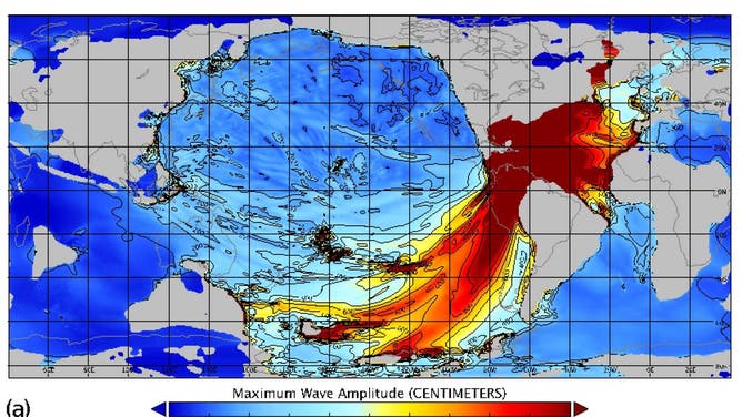 Maximum tsunami wave