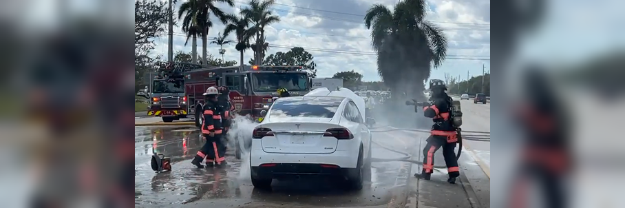 New challenge to firefighters during hurricanes: Electric vehicle fires