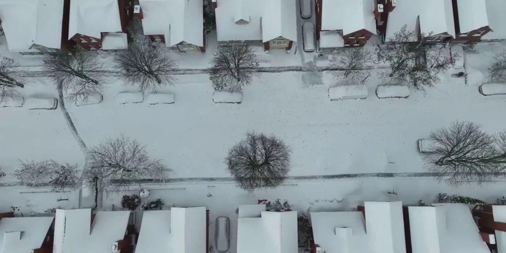 Captivating Aerial Views of Buffalo's Snowstorm