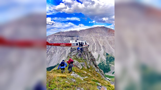 A rescue being conducted.