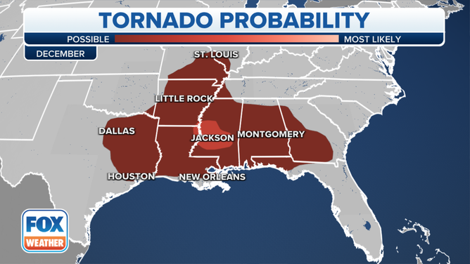 December's tornado probability.