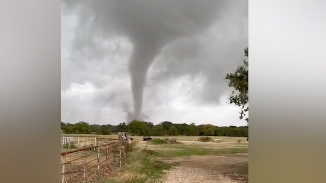 A tornado spotted 8 miles south of Sulphur Springs, Texas on Nov. 4, 2022.