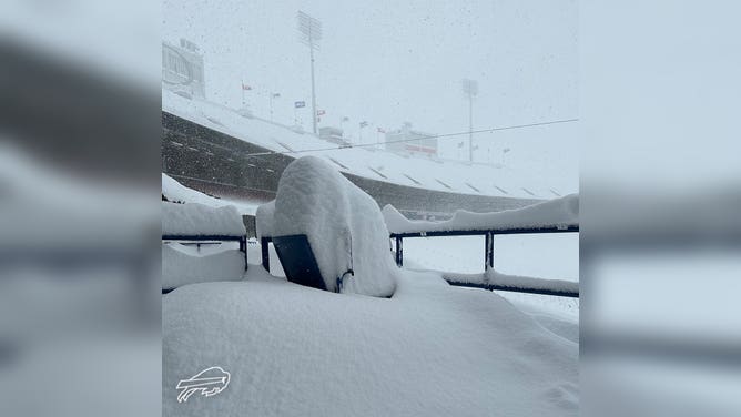 Buffalo Highmark Stadium in the snow